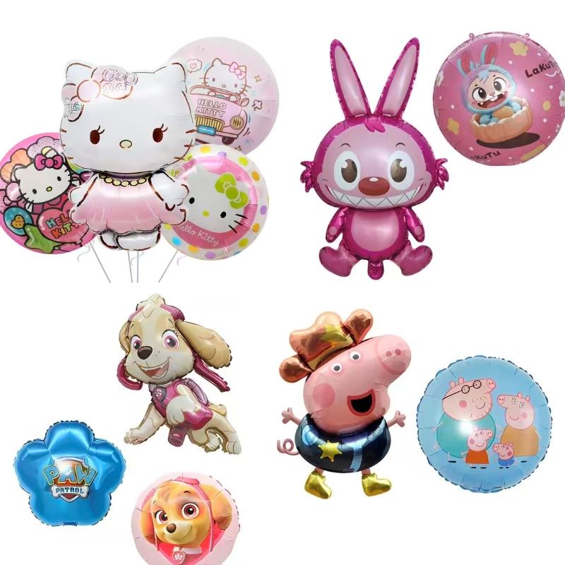 Мультфильм басып шығарылған фольга шарлары