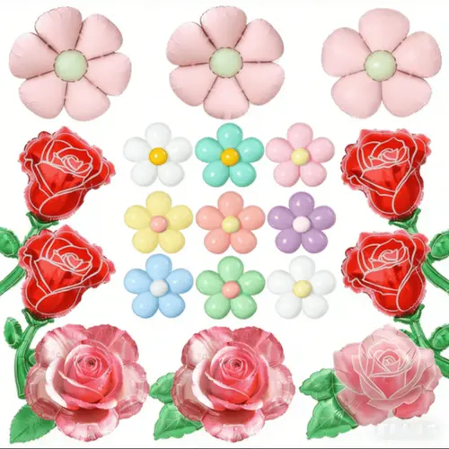 Гүлден жасалған фольга шарлары