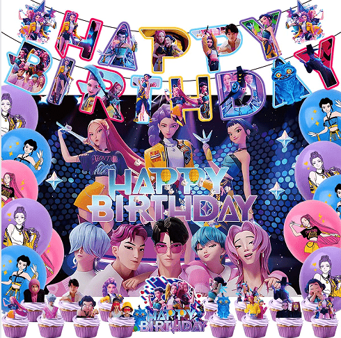 K-Pop Demon Hunters Party безендіру жиынтығы