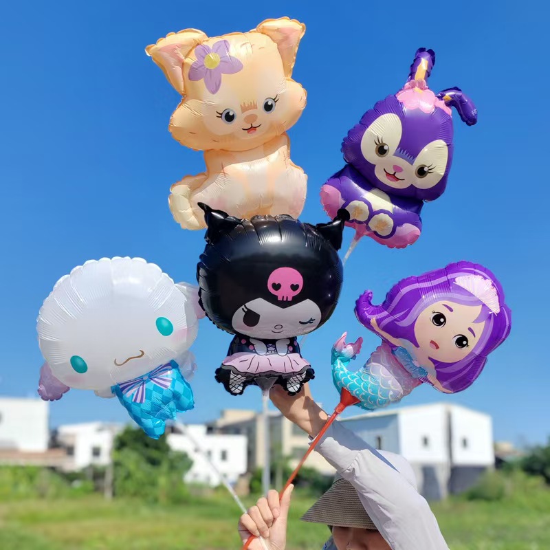 таяқшалардағы шағын фольга шарлары