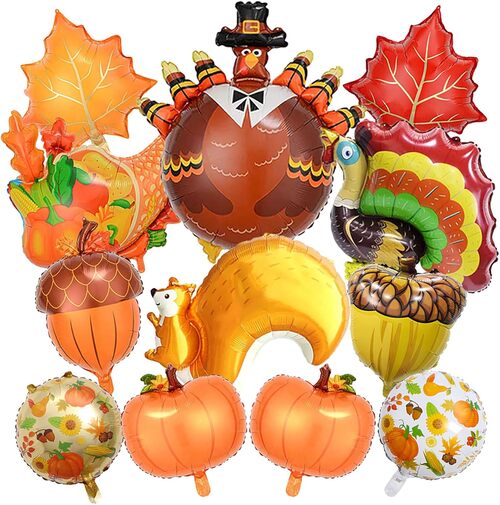 Алғыс айту күніне арналған фольга шарлары